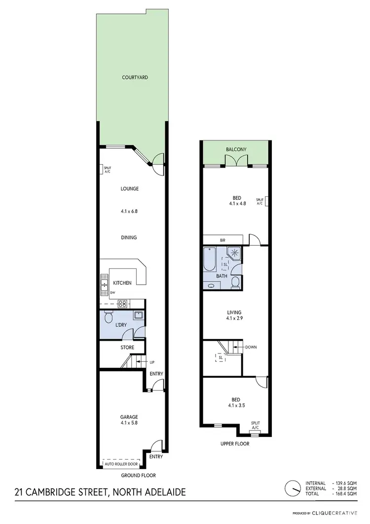 Floorplan of Homely townhouse listing, 21 Cambridge Street, North Adelaide SA 5006