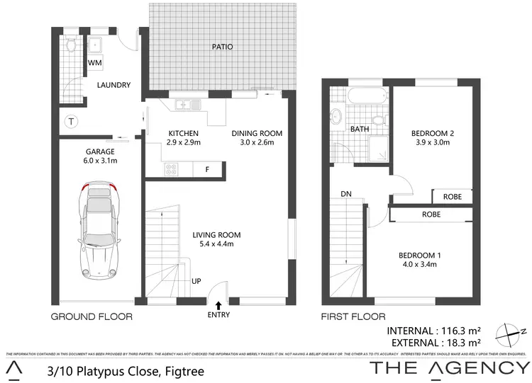 Floorplan of Homely townhouse listing, 3/10 Platypus Close, Figtree NSW 2525