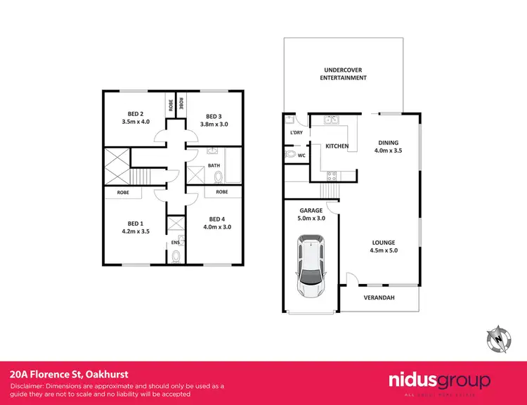 Floorplan of Homely townhouse listing, 20A Florence Street, Oakhurst NSW 2761