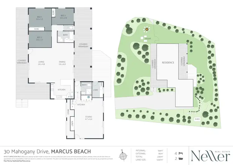 Floorplan of Homely house listing, 30 Mahogany Drive, Marcus Beach QLD 4573
