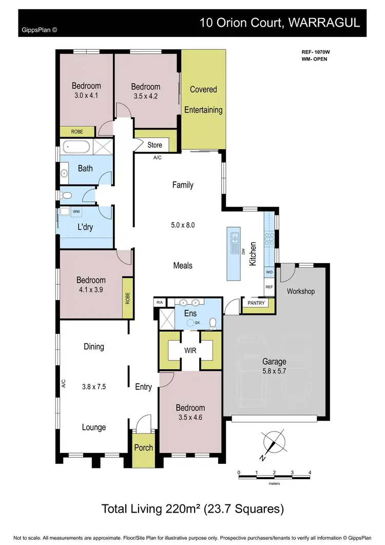Floorplan of Homely house listing, 10 Orion Court, Warragul VIC 3820