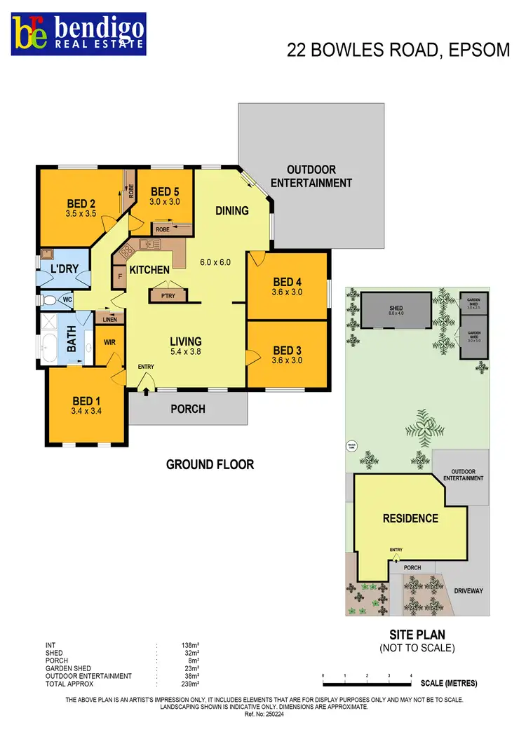 Floorplan of Homely house listing, 22 Bowles Road, Epsom VIC 3551