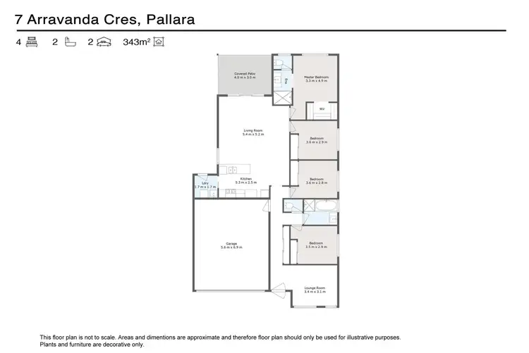 Floorplan of Homely house listing, 7 Arravanda Crescent, Pallara QLD 4110