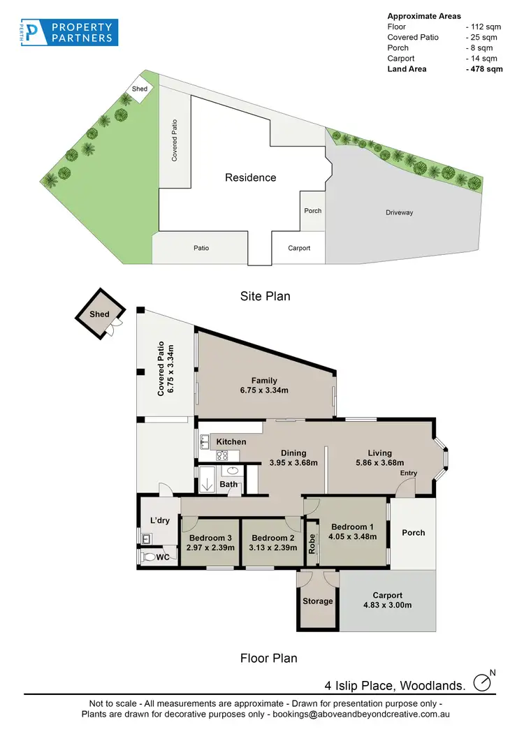 Floorplan of Homely semi-detached listing, 4 Islip Place, Woodlands WA 6018