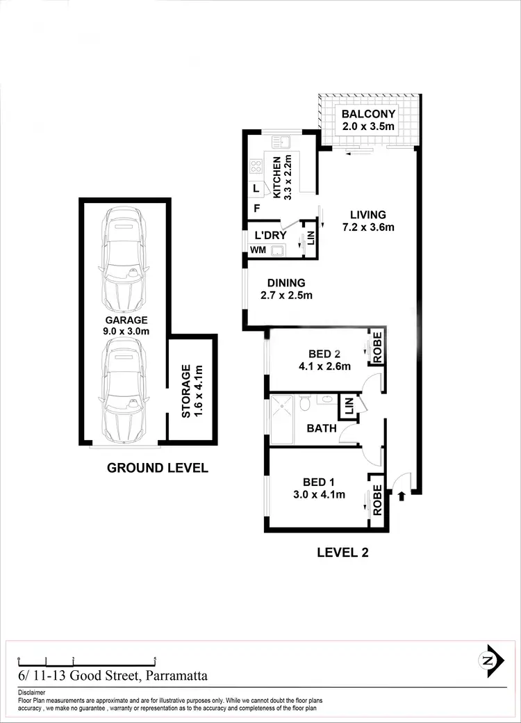 Floorplan of Homely unit listing, Level 2/6/11-13 Good Street, Parramatta NSW 2150