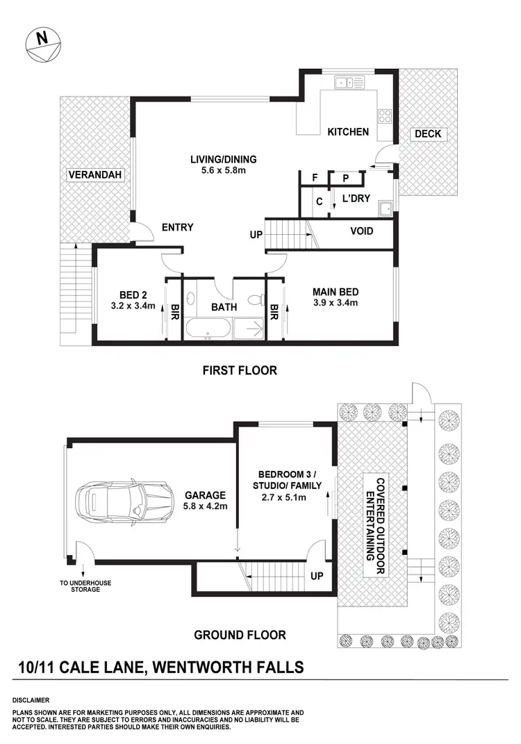 Floorplan of Homely villa listing, 10/11 Cale Lane, Wentworth Falls NSW 2782