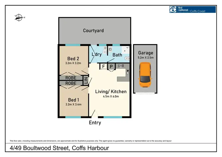 Floorplan of Homely villa listing, 4/49 Boultwood Street, Coffs Harbour NSW 2450