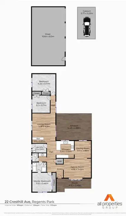 Floorplan of Homely house listing, 22 Cresthill Avenue, Regents Park QLD 4118