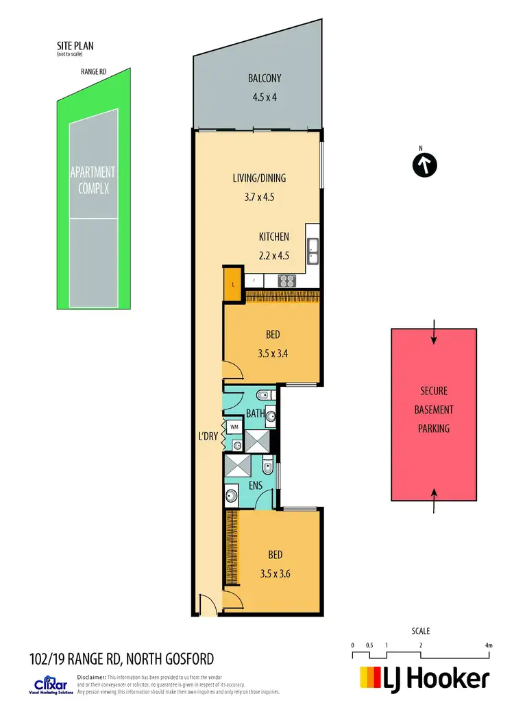 Floorplan of Homely apartment listing, 102/19 Range Road, North Gosford NSW 2250