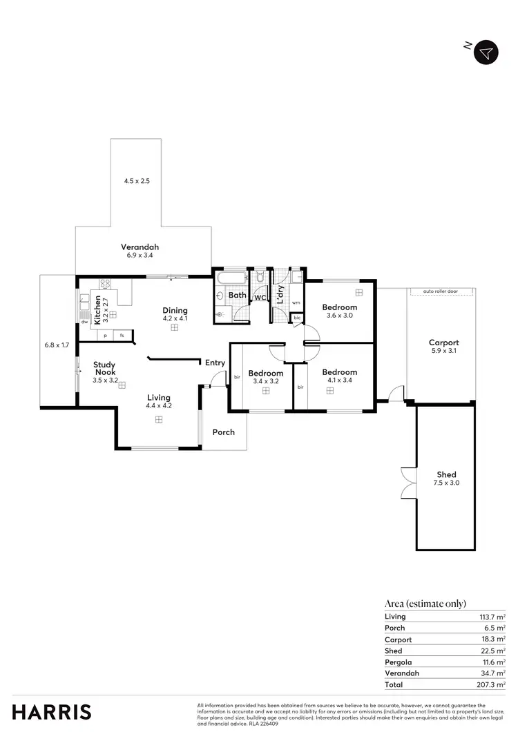 Floorplan of Homely unit listing, 2/90 Tapleys Hill Road, Glenelg North SA 5045