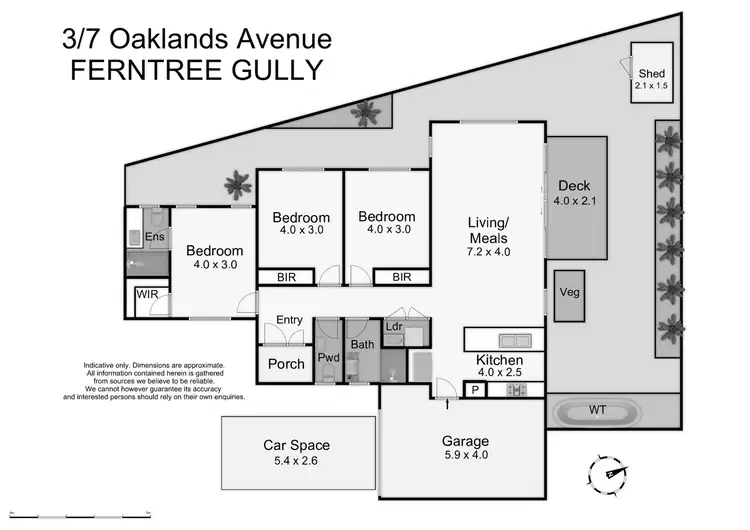 Floorplan of Homely unit listing, 3/7 Oaklands Avenue, Ferntree Gully VIC 3156
