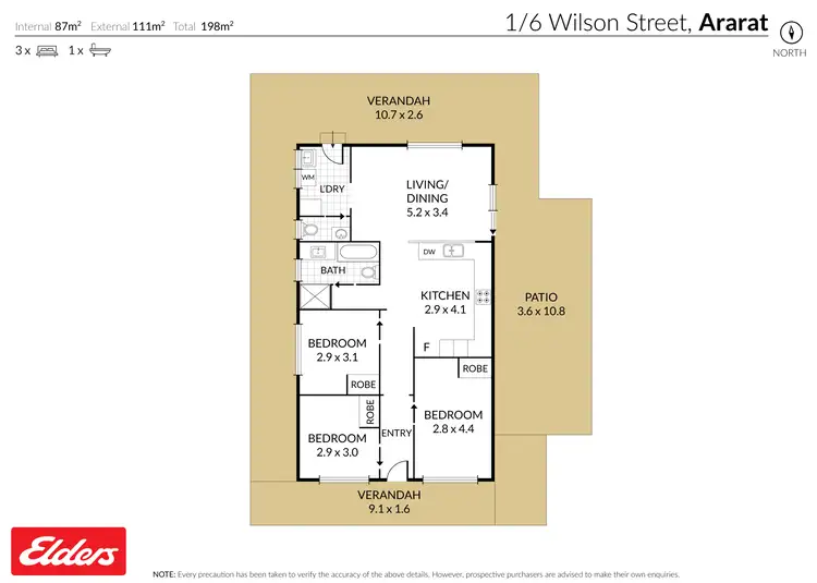 Floorplan of Homely house listing, 1/6 Wilson Street, Ararat VIC 3377