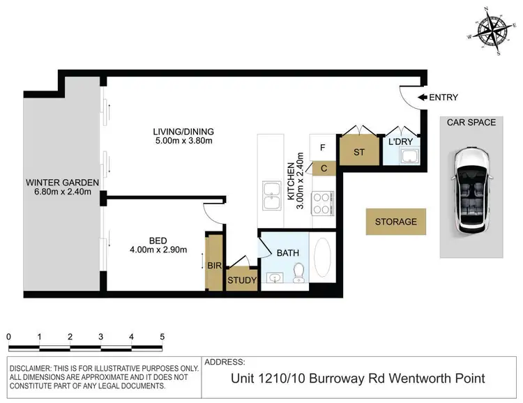 Floorplan of Homely apartment listing, 1210/10 Burroway Road, Wentworth Point NSW 2127