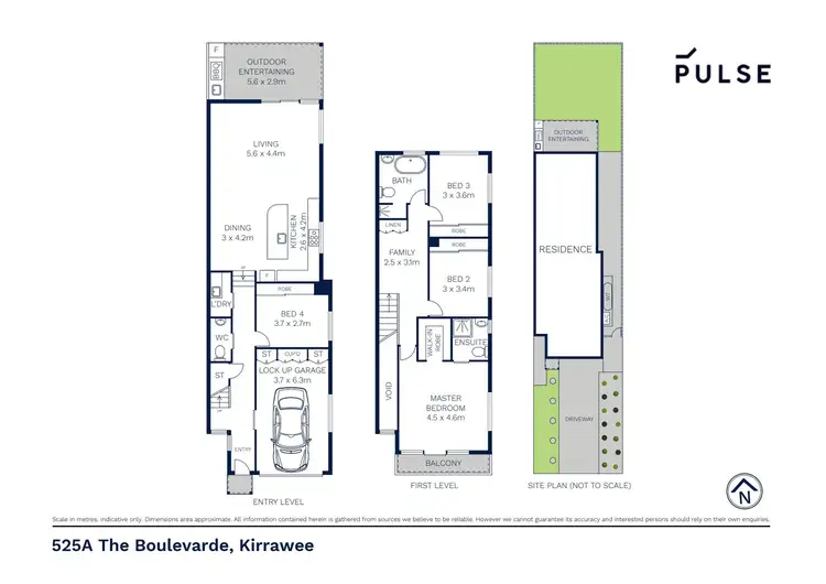 Floorplan of Homely semi-detached listing, 525a The Boulevarde, Kirrawee NSW 2232
