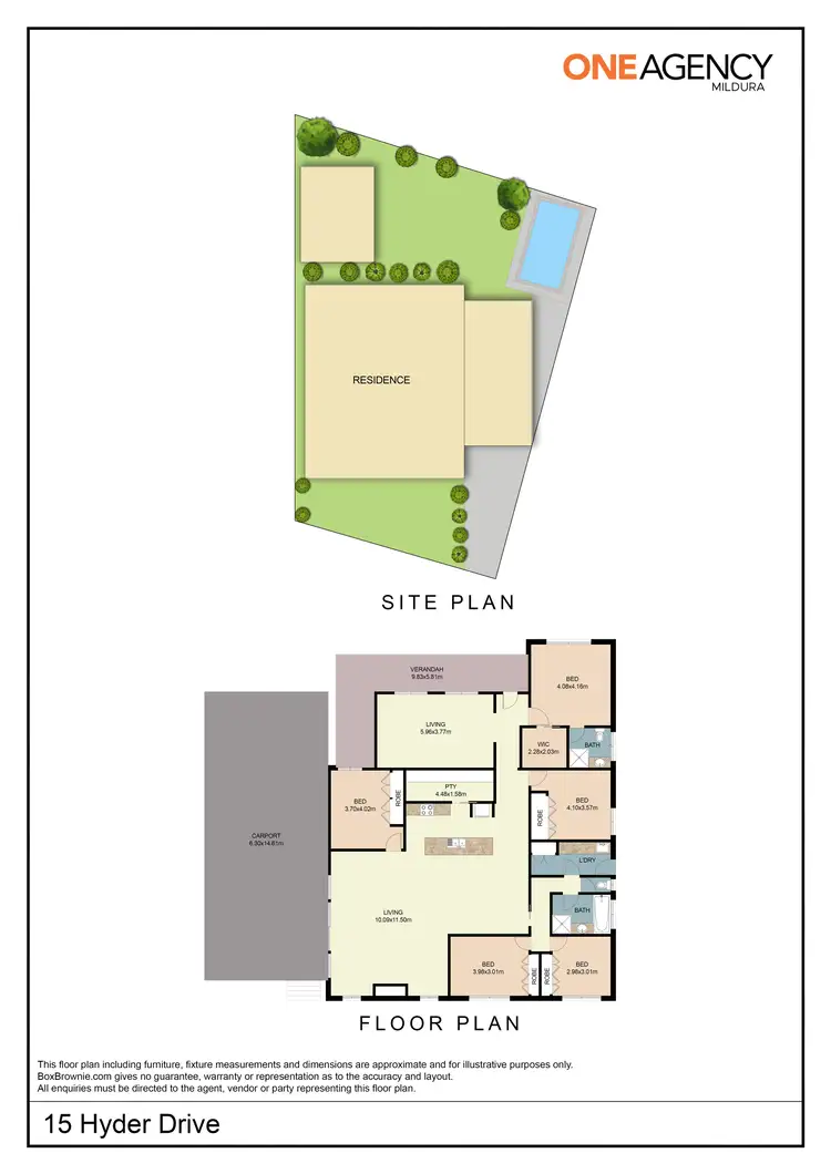 Floorplan of Homely house listing, 15 Hyder Drive, Mildura VIC 3500