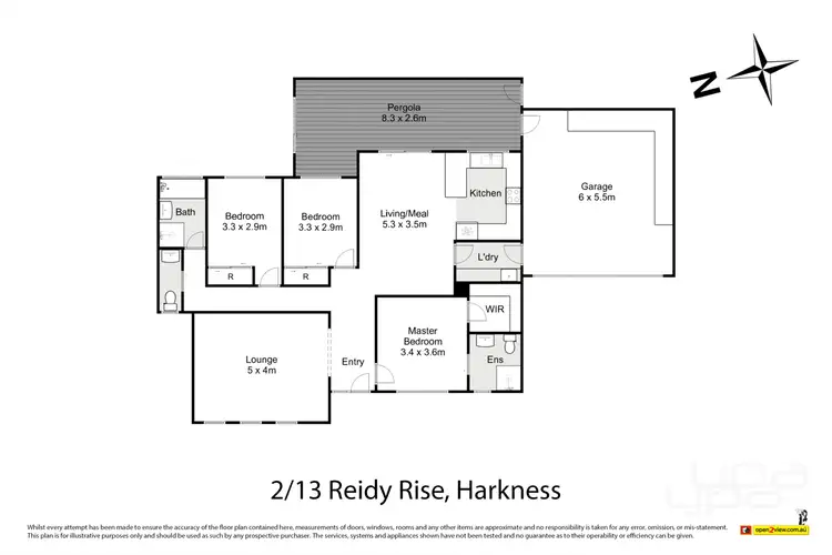 Floorplan of Homely unit listing, 2/13 Reidy Rise, Harkness VIC 3337