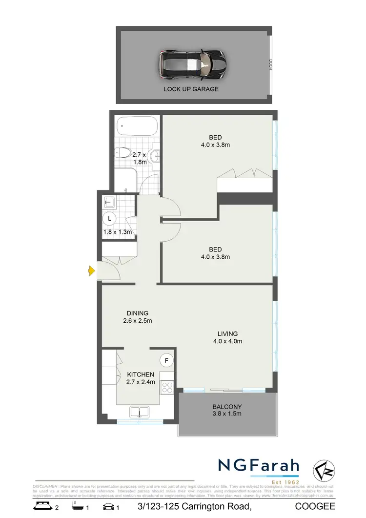 Floorplan of Homely apartment listing, 3/123-125 Carrington Road, Coogee NSW 2034