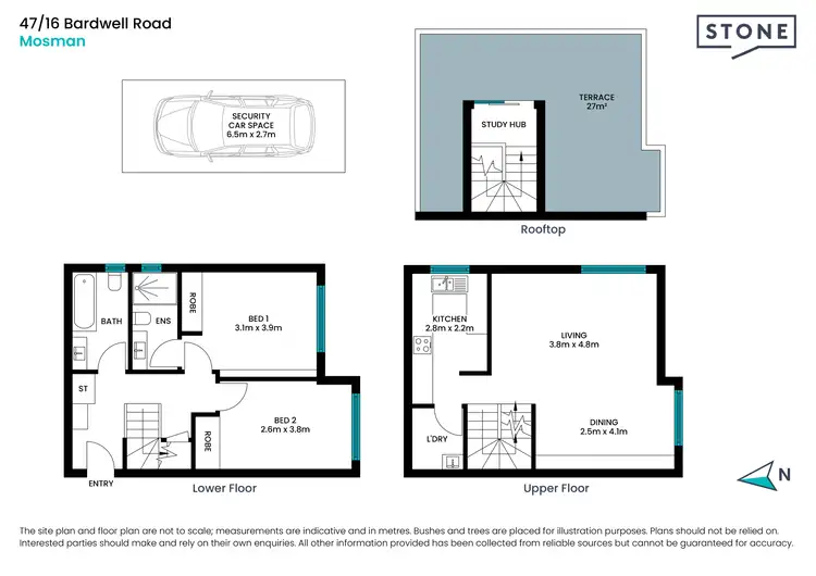 Floorplan of Homely apartment listing, 47/16 Bardwell Road, Mosman NSW 2088