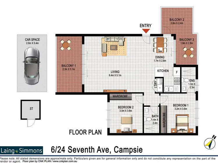 Floorplan of Homely unit listing, 6/22 Seventh Ave, Campsie NSW 2194