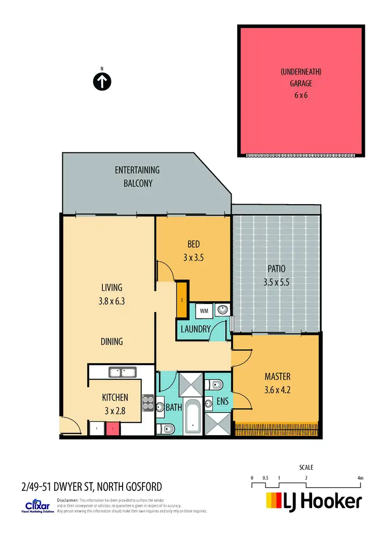 Floorplan of Homely apartment listing, 2/49-51 Dwyer Street, North Gosford NSW 2250