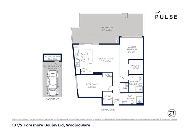 Floorplan of Homely apartment listing, 107/2 Foreshore Boulevard, Woolooware NSW 2230