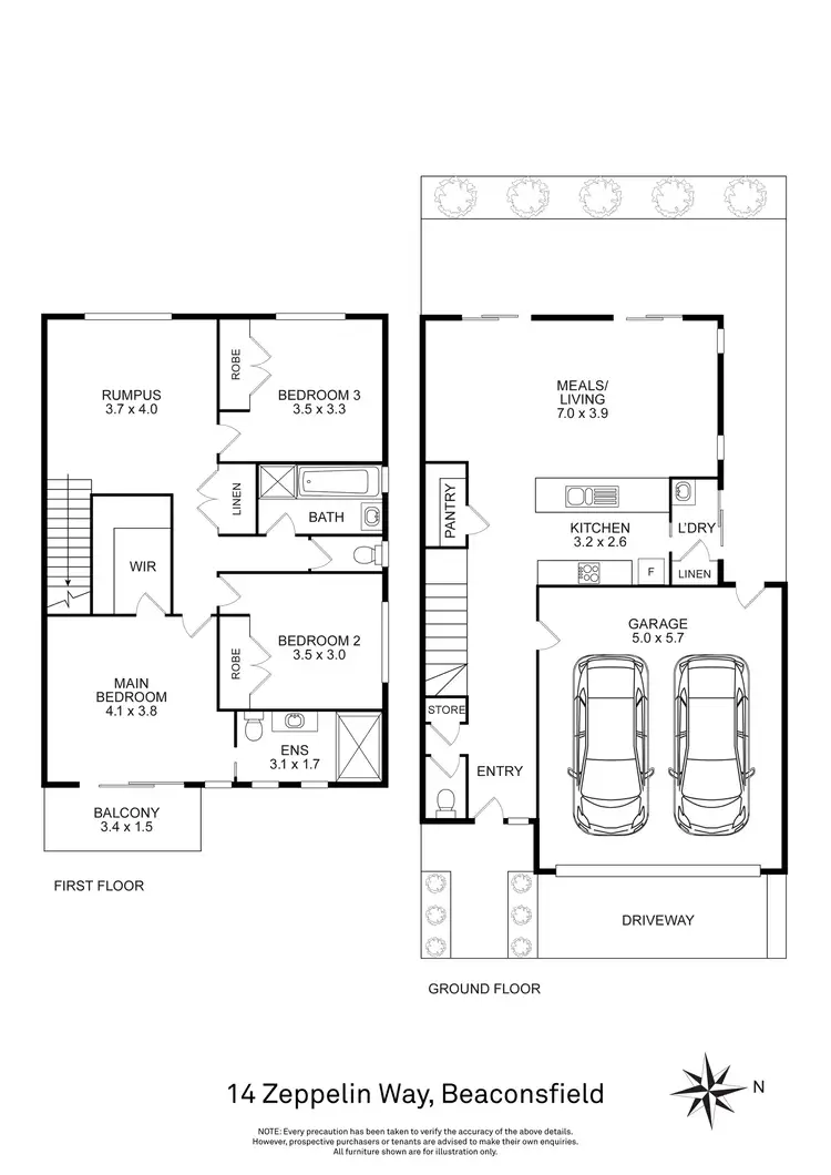 Floorplan of Homely house listing, 14 Zeppelin Way, Beaconsfield VIC 3807