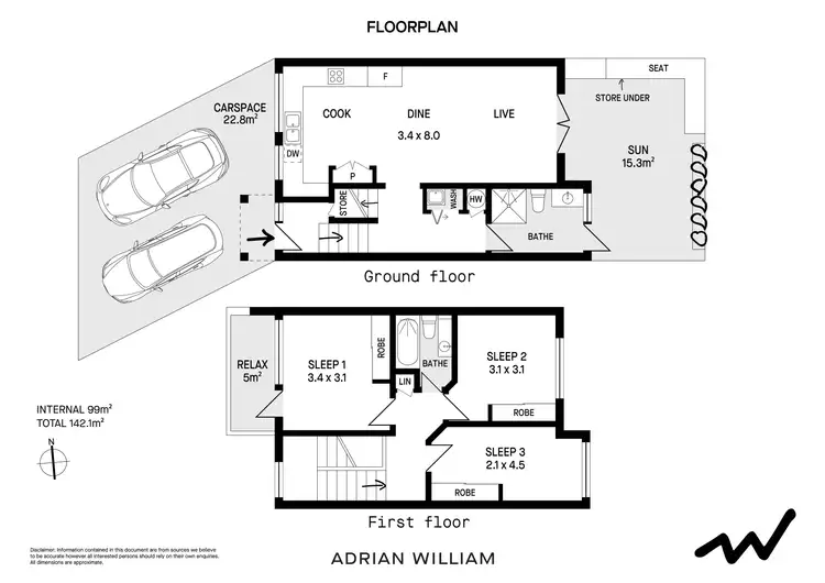 Floorplan of Homely townhouse listing, 6/34 Croydon Street, Petersham NSW 2049
