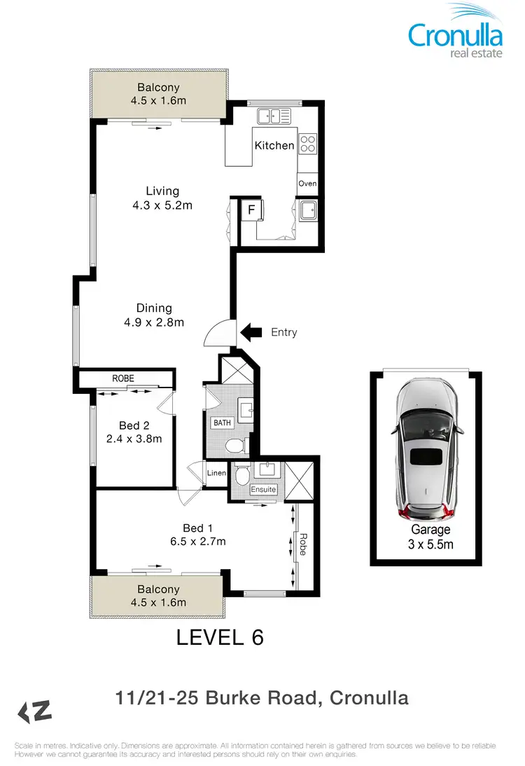 Floorplan of Homely apartment listing, 11/21-25 Burke Road, Cronulla NSW 2230