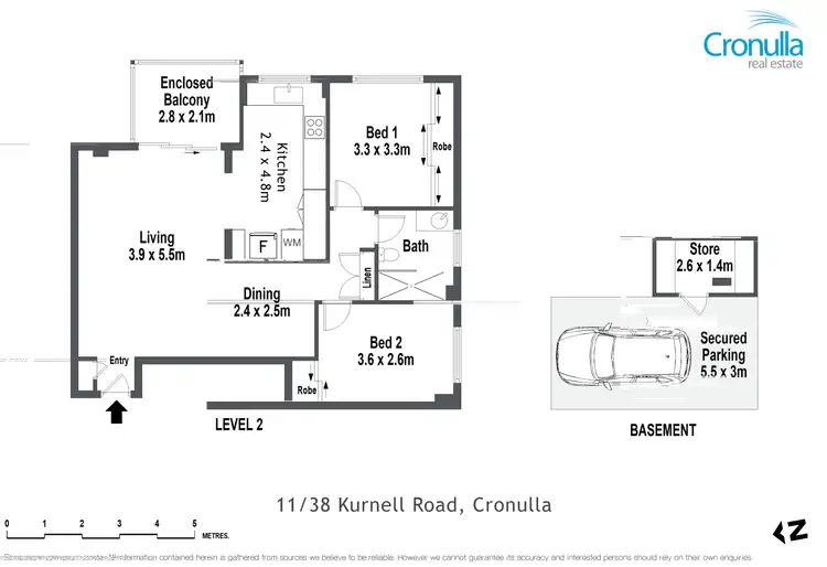 Floorplan of Homely apartment listing, 11/38-42 Kurnell Road, Cronulla NSW 2230