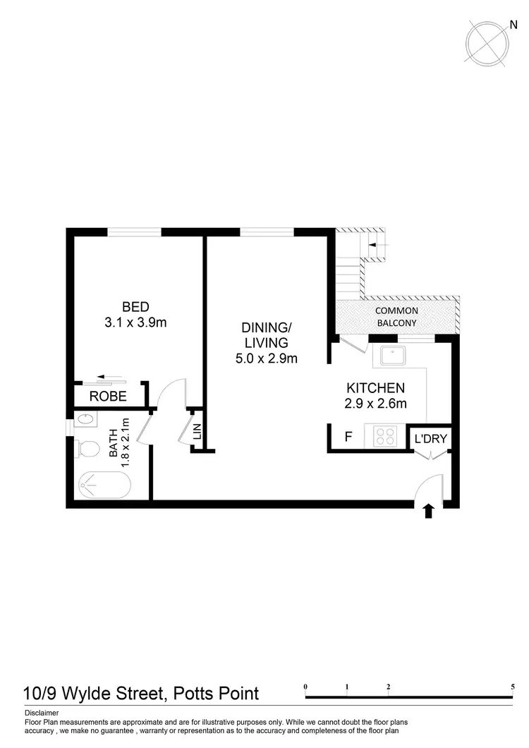 Floorplan of Homely apartment listing, 10/9 Wylde Street, Potts Point NSW 2011