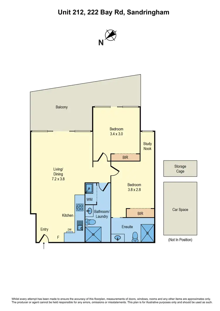 Floorplan of Homely unit listing, 212/222 Bay Road, Sandringham VIC 3191
