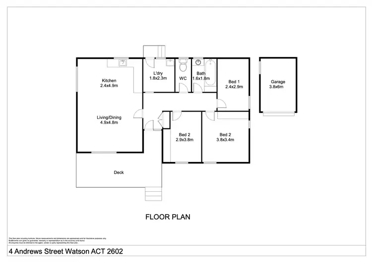 Floorplan of Homely house listing, 4 Andrews Street, Watson ACT 2602