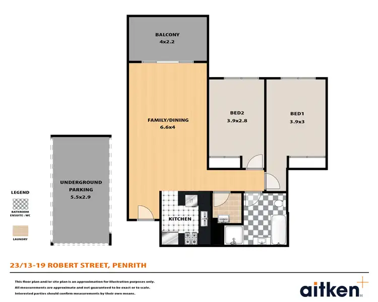 Floorplan of Homely apartment listing, 23/13-19 Robert Street, Penrith NSW 2750