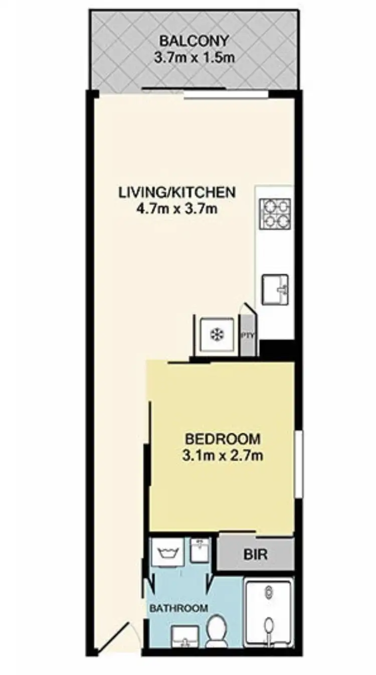 Floorplan of Homely apartment listing, 606/6 St Kilda Road, St Kilda VIC 3182
