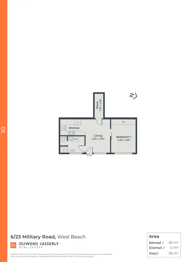 Floorplan of Homely unit listing, 6/23 Military Road, West Beach SA 5024