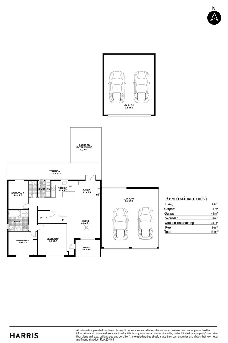 Floorplan of Homely house listing, 62 Padman Crescent, Middleton SA 5213