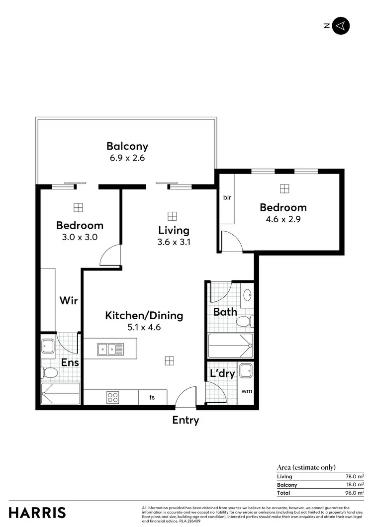 Floorplan of Homely apartment listing, 302/293-295 Fullarton Road, Parkside SA 5063