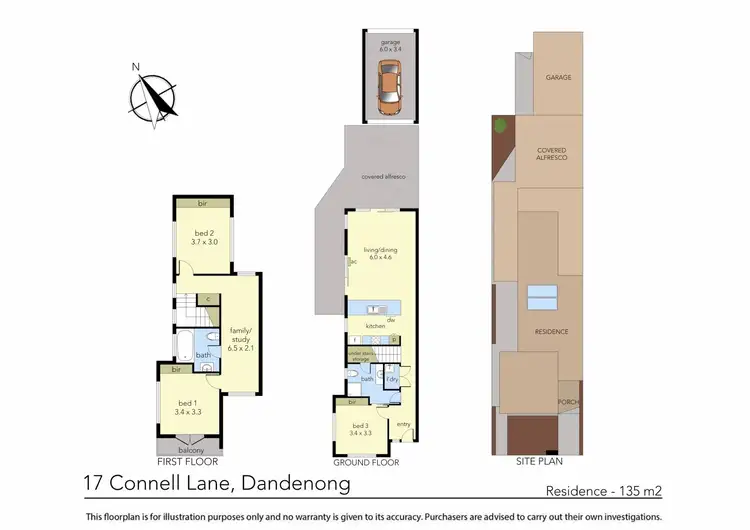 Floorplan of Homely townhouse listing, 17 Connell Lane, Dandenong VIC 3175