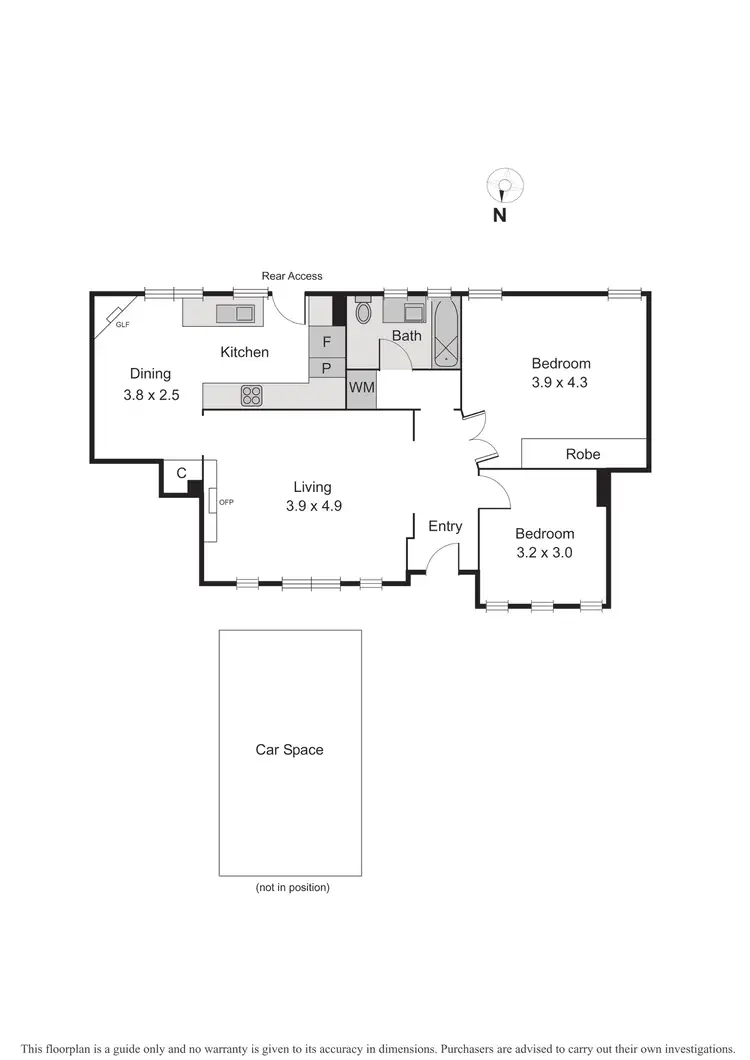 Floorplan of Homely apartment listing, 3/49 Broadway, Elwood VIC 3184