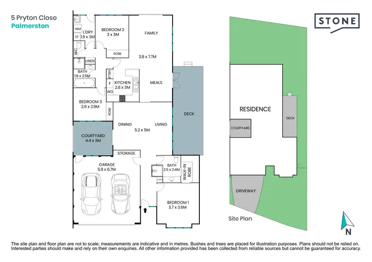 Floorplan of Homely house listing, 5 Pryton Close, Palmerston ACT 2913