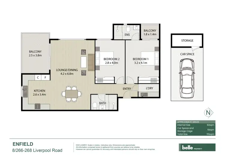 Floorplan of Homely apartment listing, Level 1/8/266-268 Liverpool Road, Enfield NSW 2136