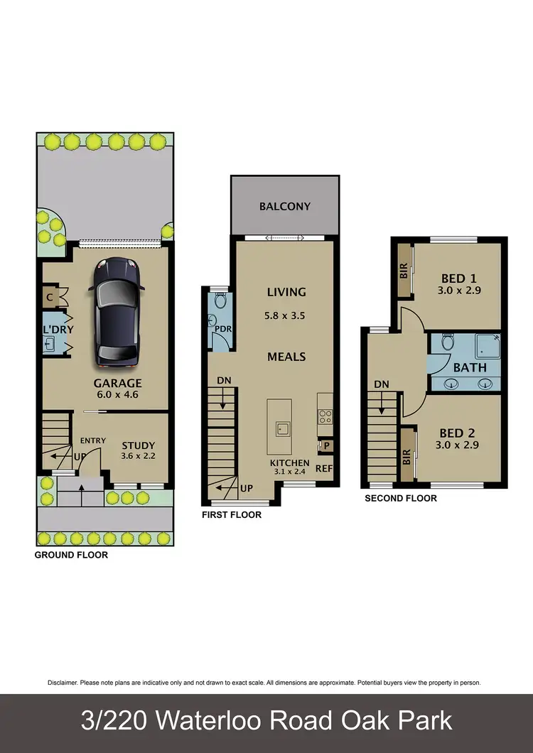 Floorplan of Homely townhouse listing, 3/220 Waterloo Road, Oak Park VIC 3046