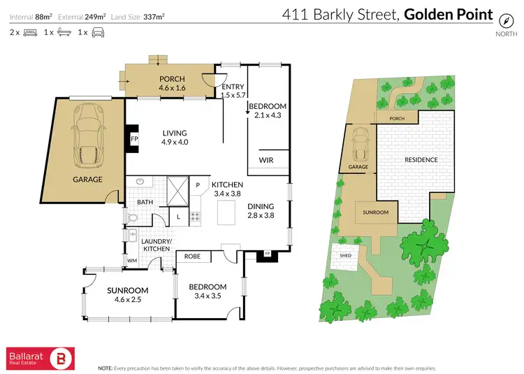 Floorplan of Homely house listing, 411 Barkly Street, Golden Point VIC 3350