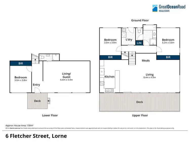 Floorplan of Homely house listing, 6 Fletcher Street, Lorne VIC 3232