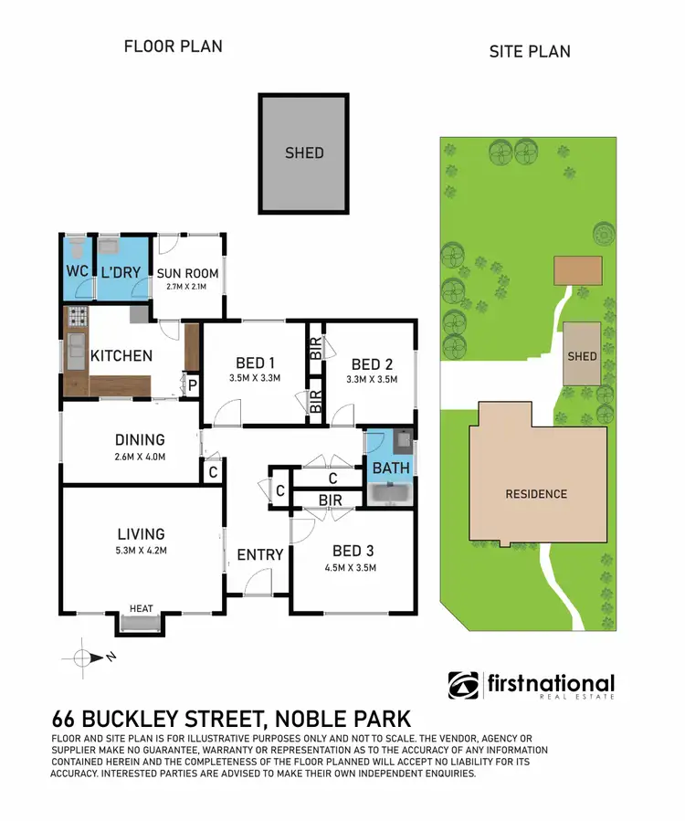 Floorplan of Homely house listing, 66 Buckley Street, Noble Park VIC 3174