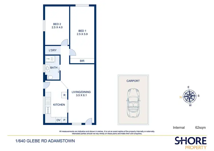 Floorplan of Homely apartment listing, 1/640 Glebe Road, Adamstown NSW 2289