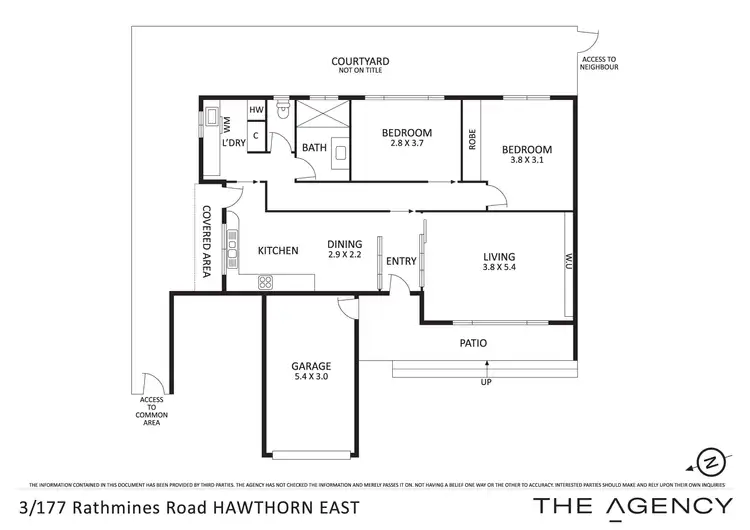 Floorplan of Homely apartment listing, 3/177 Rathmines Road, Hawthorn East VIC 3123