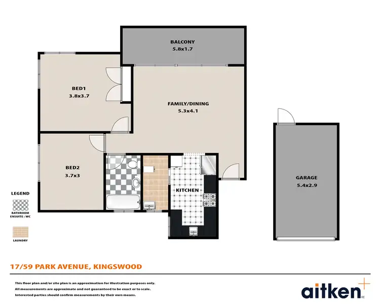Floorplan of Homely unit listing, 17/59 Park Avenue, Kingswood NSW 2747