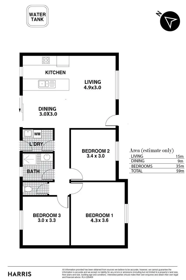 Floorplan of Homely house listing, 59 Watson Street, Milang SA 5256