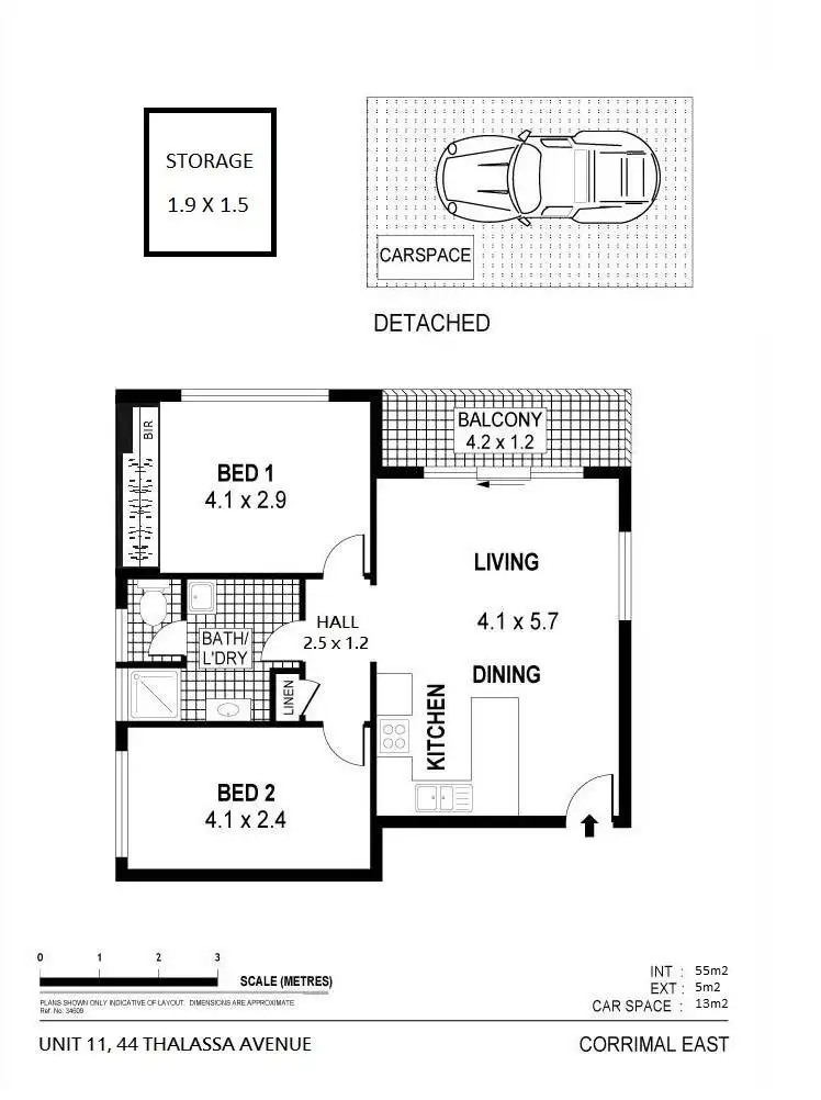 Floorplan of Homely apartment listing, 11/44 Thalassa Avenue, East Corrimal NSW 2518